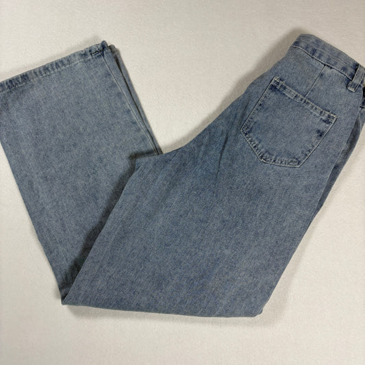 Womens Jeans Sz S Light Wash Denim High Rise Baggy Straight Y2K Vintage