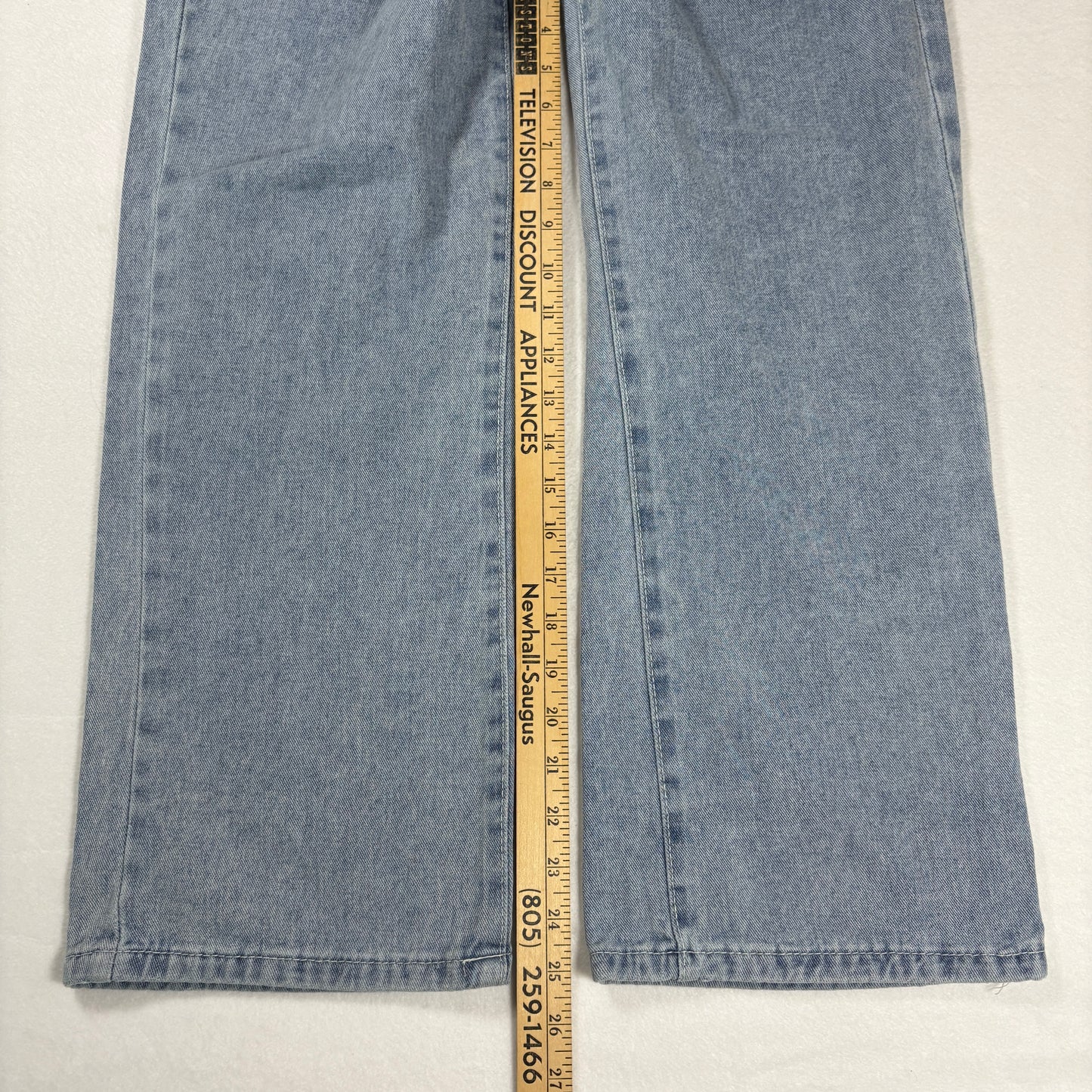 Womens Jeans Sz S Light Wash Denim High Rise Baggy Straight Y2K Vintage