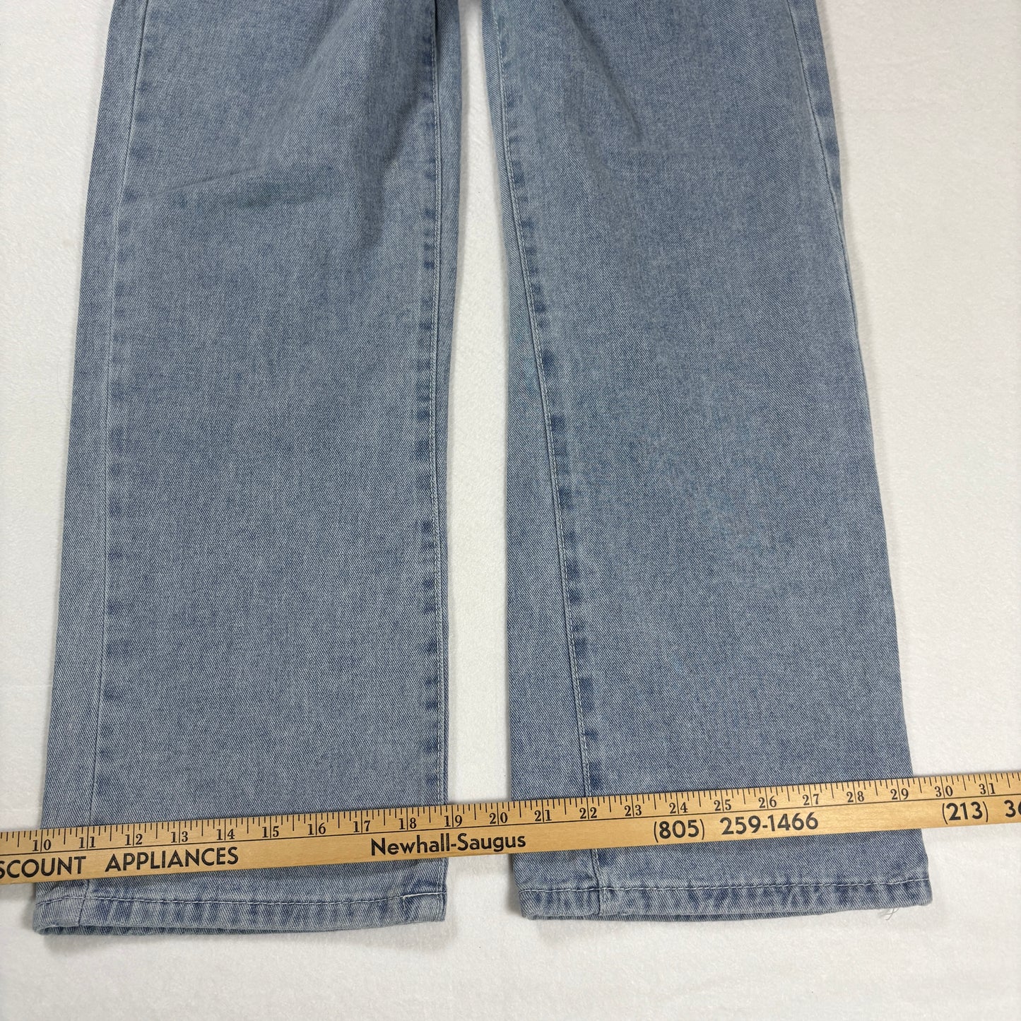 Womens Jeans Sz S Light Wash Denim High Rise Baggy Straight Y2K Vintage