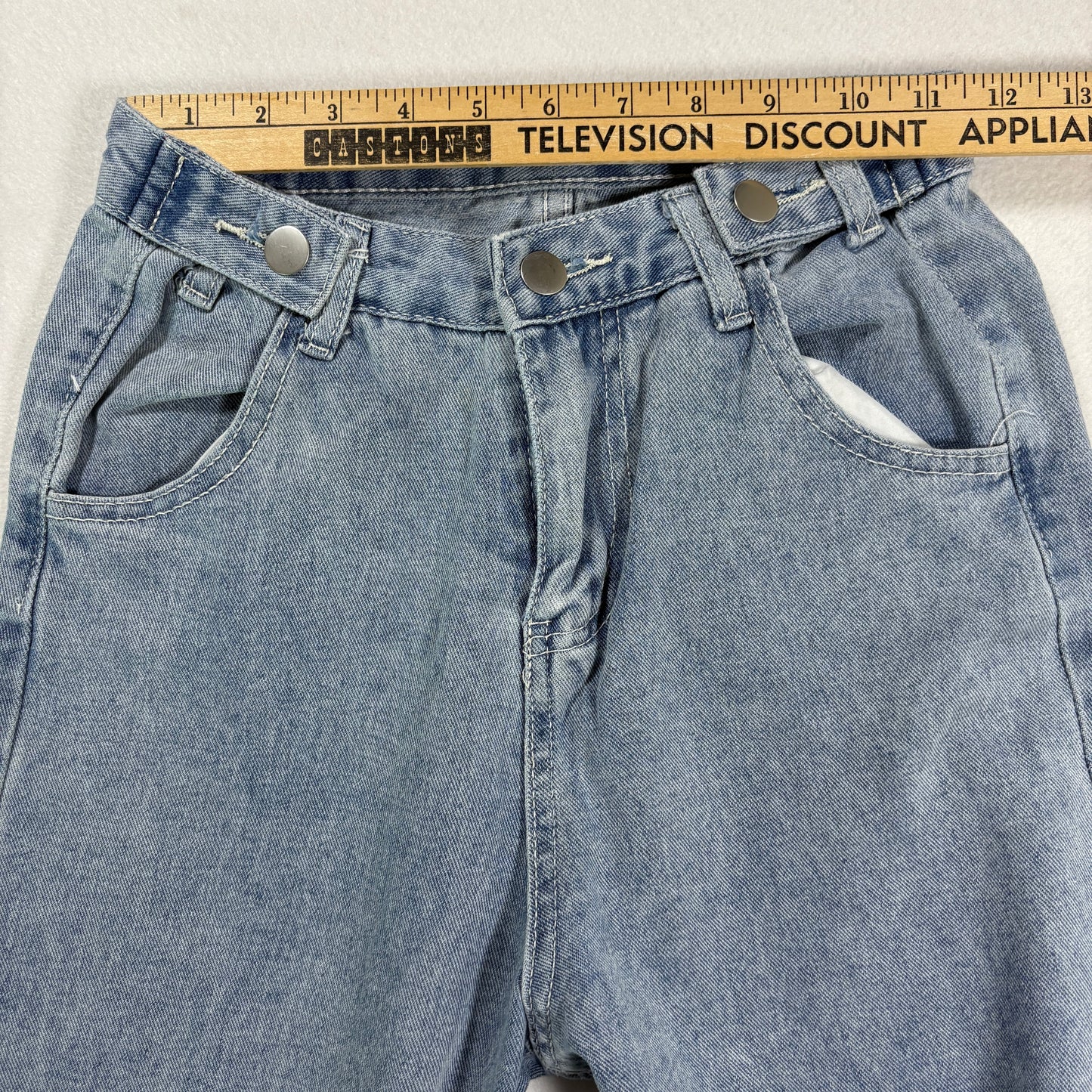 Womens Jeans Sz S Light Wash Denim High Rise Baggy Straight Y2K Vintage