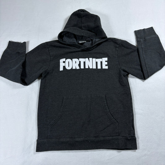Fortnite Hoodie Youth Large Black Pullover Logo Sweatshirt Gaming Streetwear XX