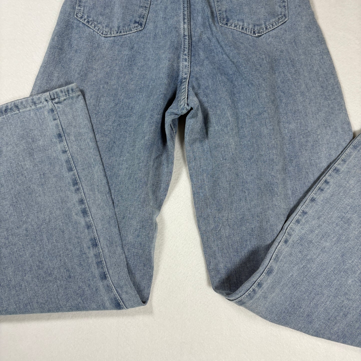 Womens Jeans Sz S Light Wash Denim High Rise Baggy Straight Y2K Vintage