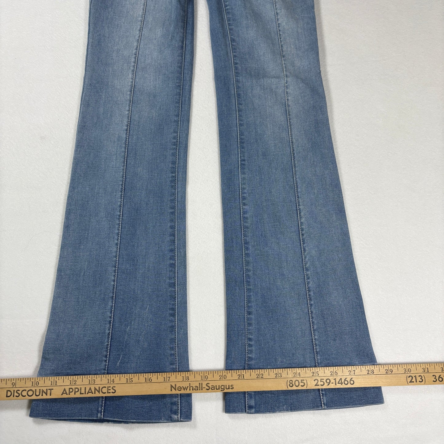 Fashion Nova Womens Jeans Sz 3 Light Wash Denim Bootcut Flare Y2K Vintage