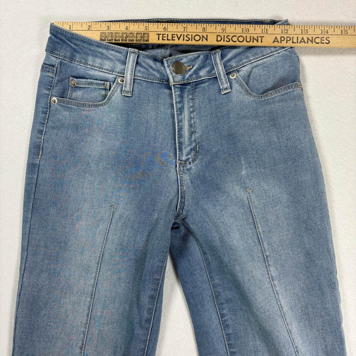 Fashion Nova Womens Jeans Sz 3 Light Wash Denim Bootcut Flare Y2K Vintage