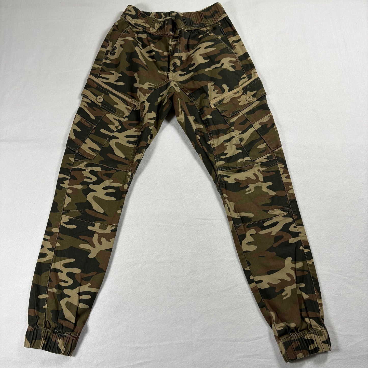 Ring Of Fire Cargo Pants Womens Small Camo Jogger Military Streetwear Y2K StyleZ