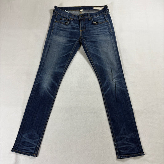 Slim Straight Stretch Jeans Dark Wash Rag Bone Womens Tag 25 Fits Like 29X29