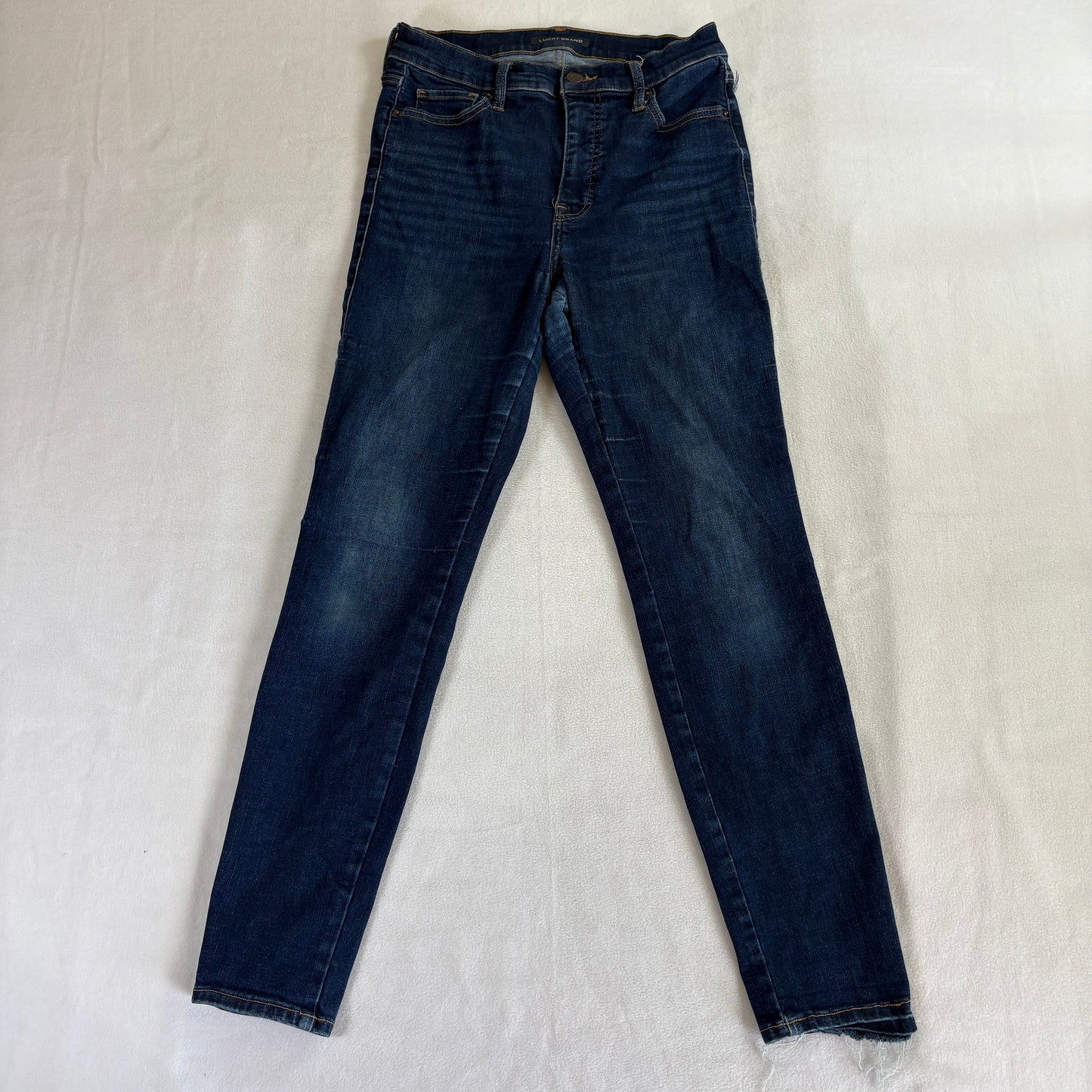 Lucky Brand Uni Fit Skinny Jeans 27x29 Dark Wash Stretch Denim Womens Fits 27x28