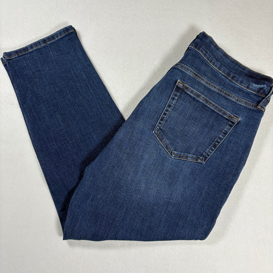 John St Womens Jeans Sz 12 Girlfriend Fit Blue Denim High Rise Straight Casual