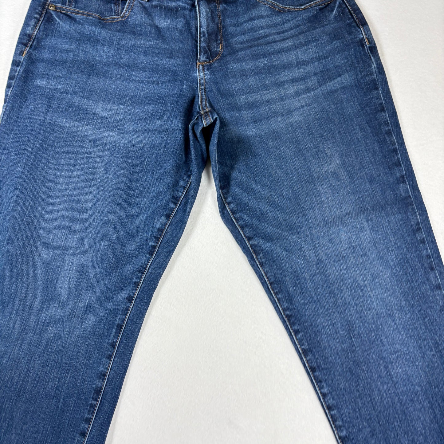 John St Womens Jeans Sz 12 Girlfriend Fit Blue Denim High Rise Straight Casual