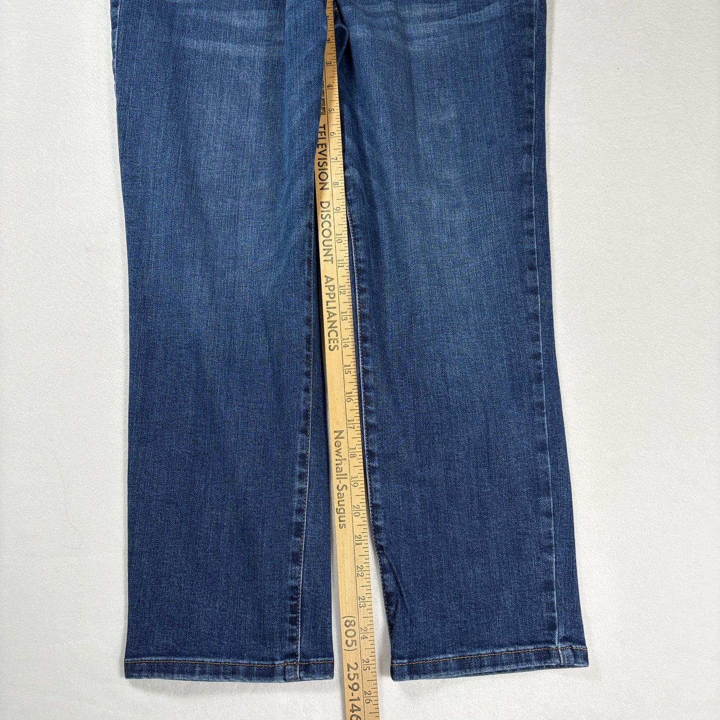 John St Womens Jeans Sz 12 Girlfriend Fit Blue Denim High Rise Straight Casual