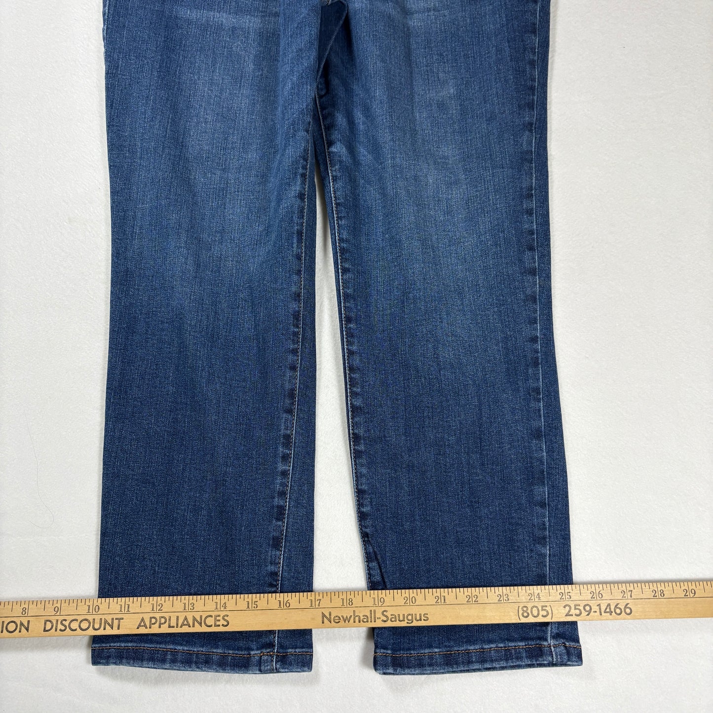 John St Womens Jeans Sz 12 Girlfriend Fit Blue Denim High Rise Straight Casual