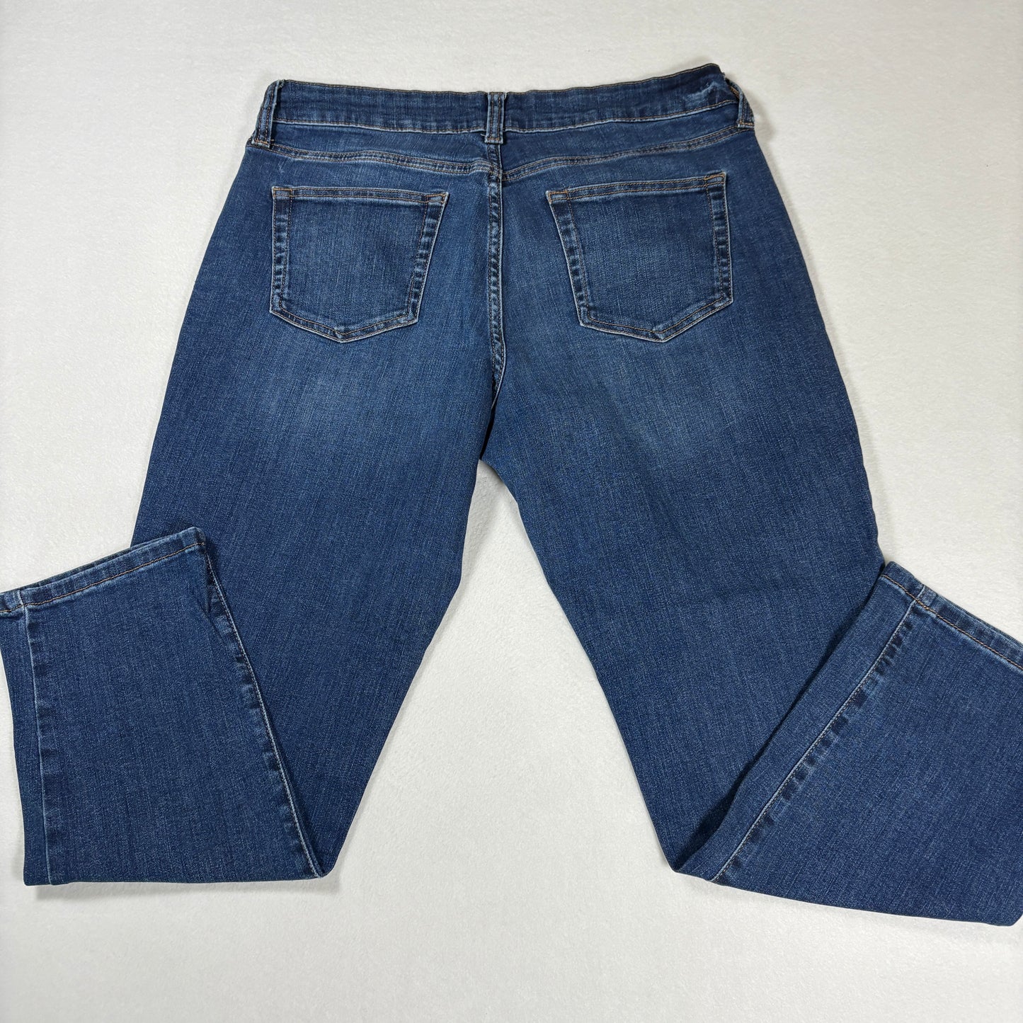 John St Womens Jeans Sz 12 Girlfriend Fit Blue Denim High Rise Straight Casual