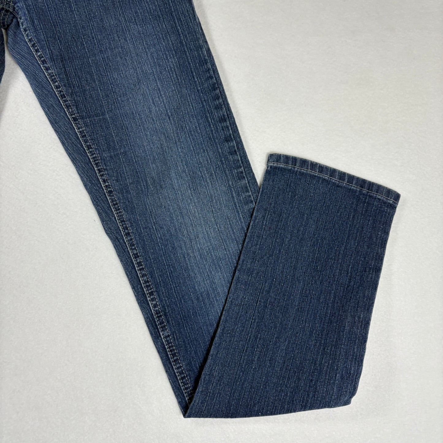 Aviva Womens Jeans Size 5 Blue Denim Y2K Bootcut Vintage 90s Embroidered Pockets