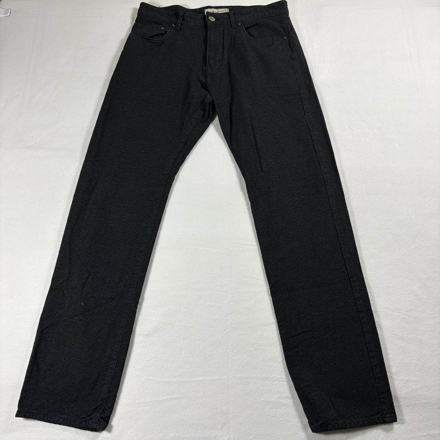 Calvin Klein Jeans Mens 32x34 Straight Black Denim Pants Classic Modern Fit