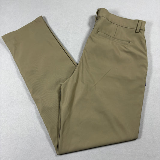 Dennis Mens Khaki Straight Fit Work Pants Size 32x30 Durable Classic Chino