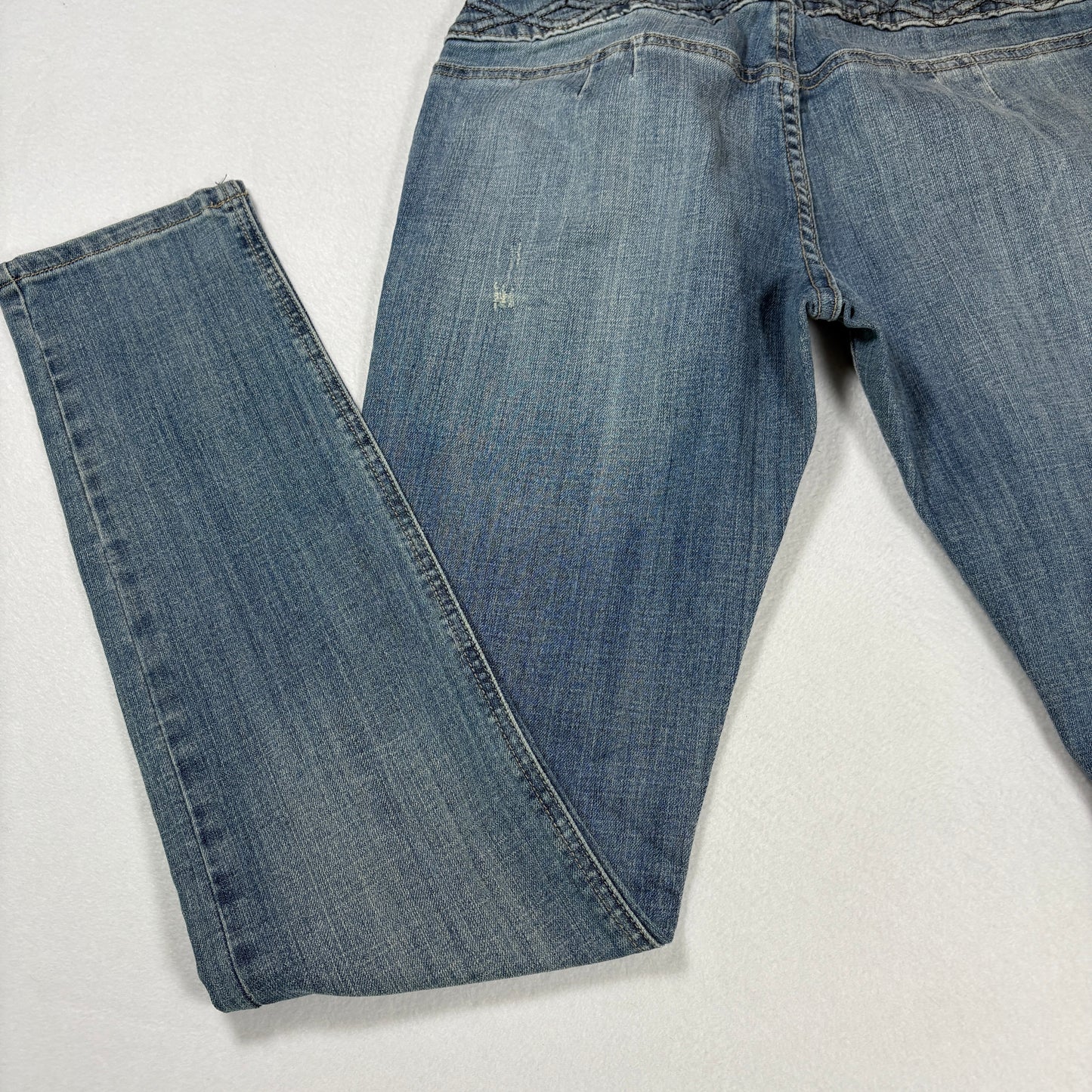 Silver Diva Womens Jeans Size 7 Blue Denim Y2K Vintage Bootcut 90s Low Rise Bling