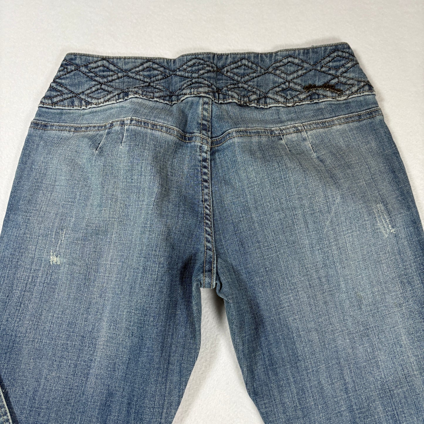 Silver Diva Womens Jeans Size 7 Blue Denim Y2K Vintage Bootcut 90s Low Rise Bling