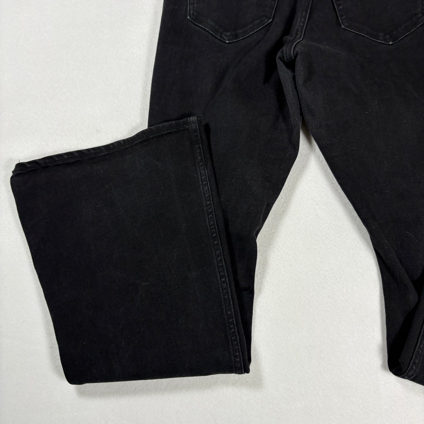 Hollister Womens Jeans 6R W28 Black Curvy High Rise Flare Distressed Y2K 90s Grunge