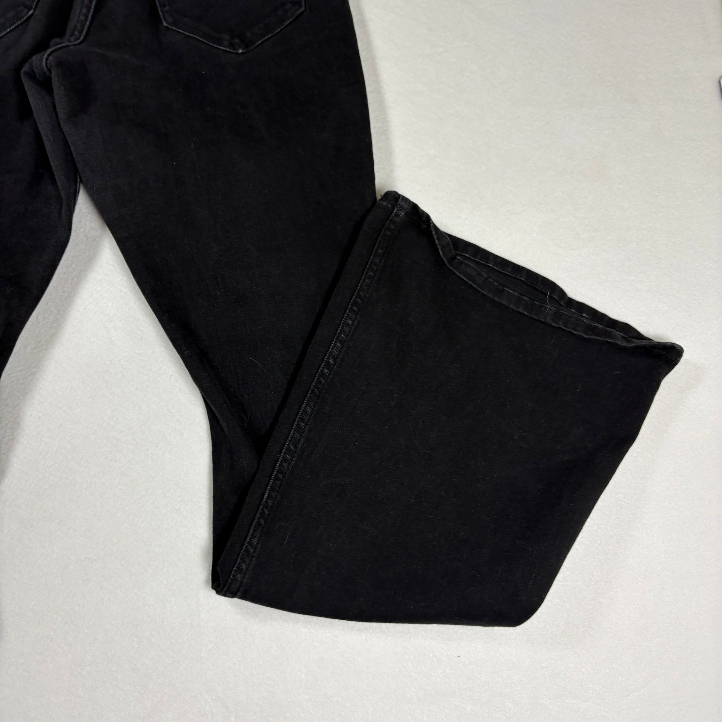 Hollister Womens Jeans 6R W28 Black Curvy High Rise Flare Distressed Y2K 90s Grunge