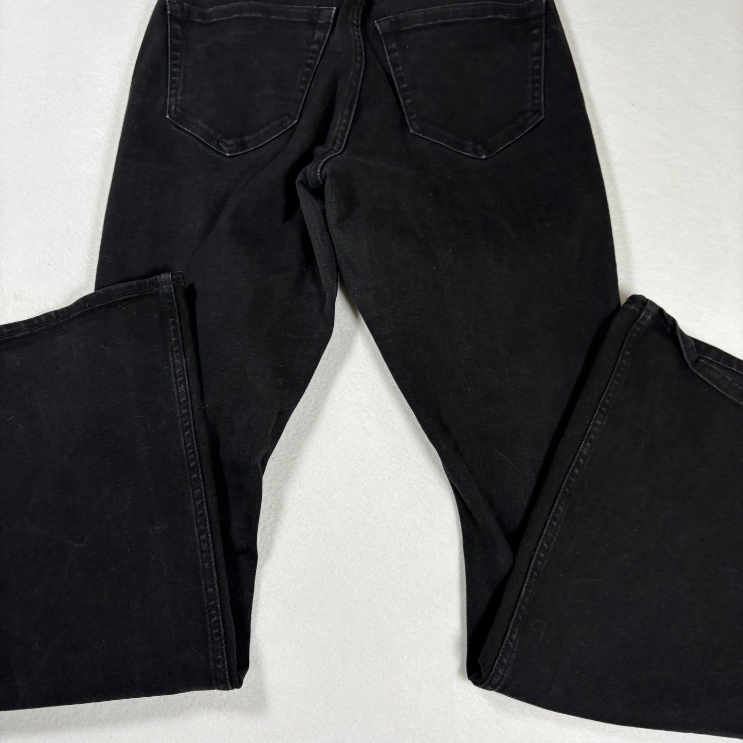 Hollister Womens Jeans 6R W28 Black Curvy High Rise Flare Distressed Y2K 90s Grunge