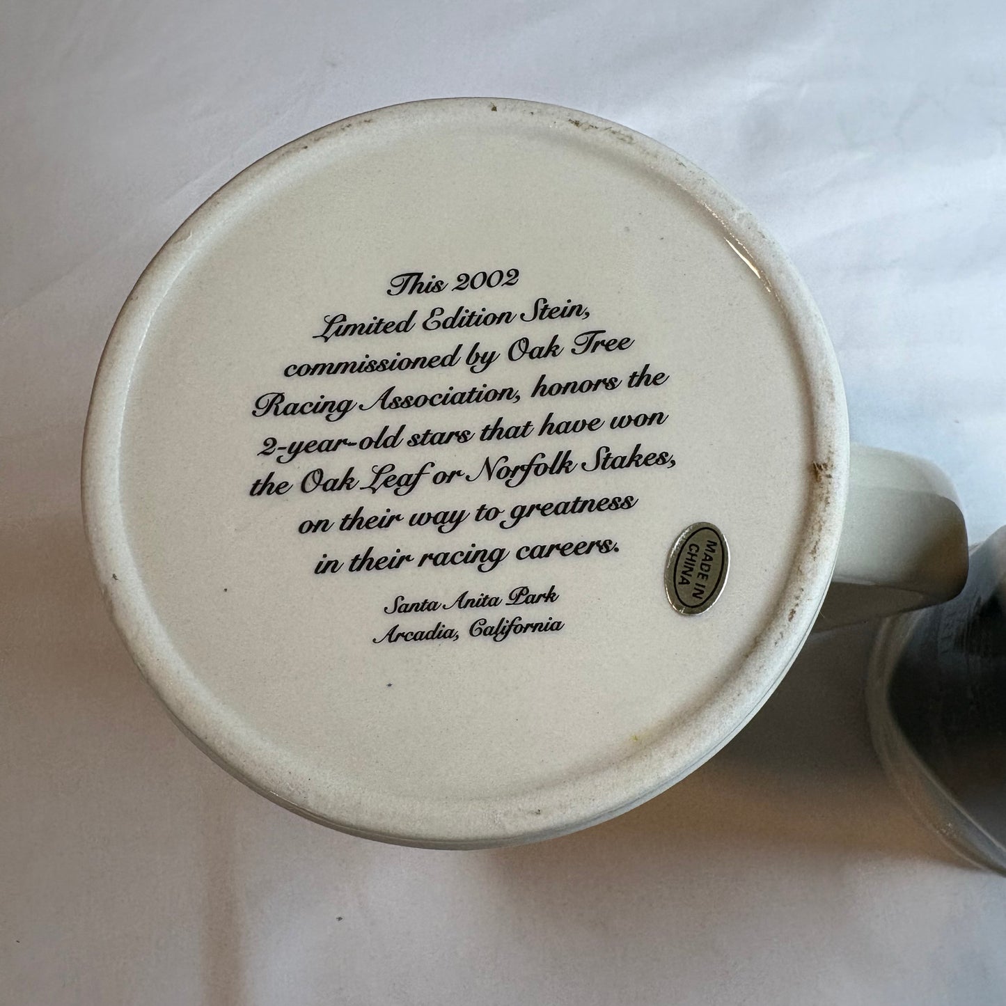 Lot of 3 Oak Tree Racing Association Limited Edition Ceramic Beer Steins Santa Anita