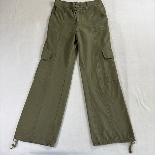 Wild Fable Olive Cargo Pants 28x29 Wide Leg Y2K Utility Streetwear XS