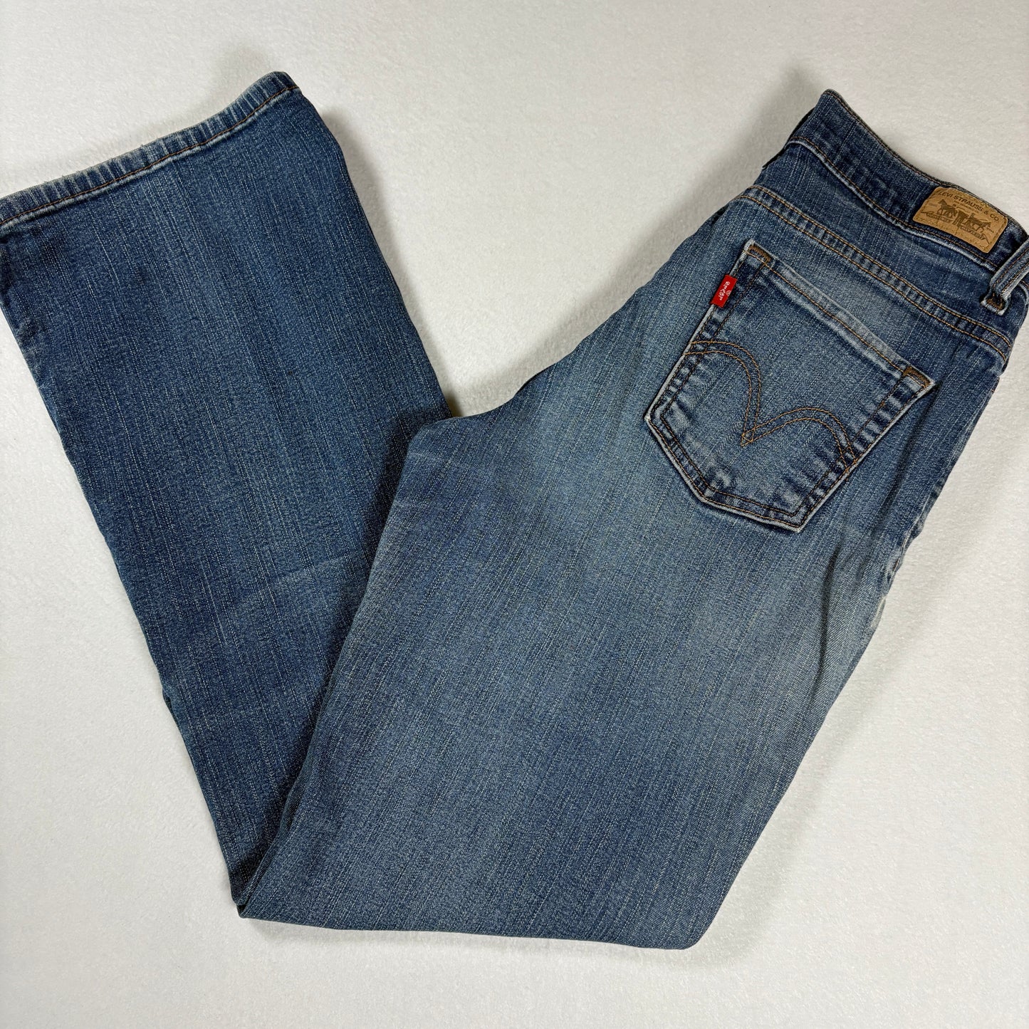 Levis Womens 512 Jeans Size 6S Blue Bootcut Stretch Denim High Rise Y2K Vintage