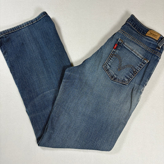 Levis Womens 512 Jeans Size 6S Blue Bootcut Stretch Denim High Rise Y2K Vintage