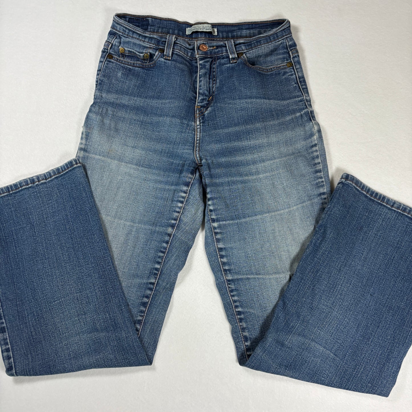 Levis Womens 512 Jeans Size 6S Blue Bootcut Stretch Denim High Rise Y2K Vintage