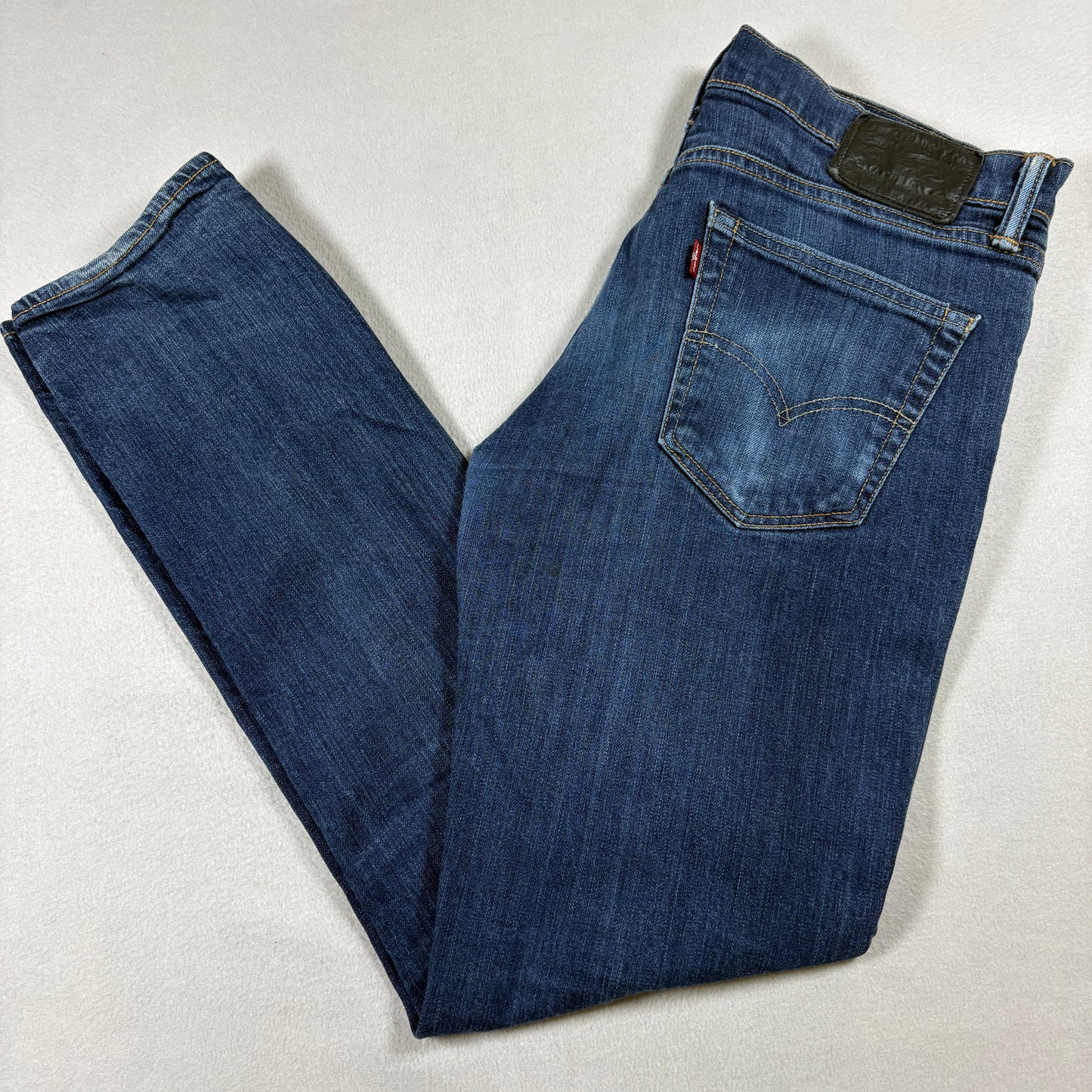 Levis Mens Blue Denim Jeans W33 L32 Straight Fit Stretch Y2K Casual Classic