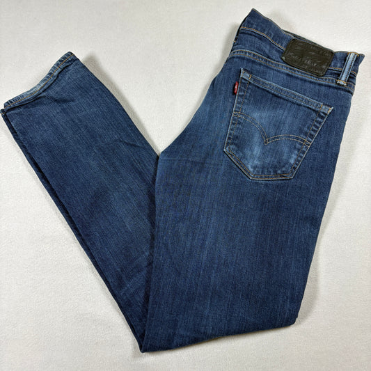 Levis Mens Blue Denim Jeans W33 L32 Straight Fit Stretch Y2K Casual Classic