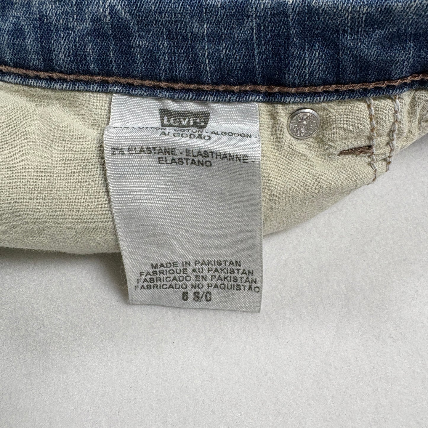 Levis Womens 512 Jeans Size 6S Blue Bootcut Stretch Denim High Rise Y2K Vintage