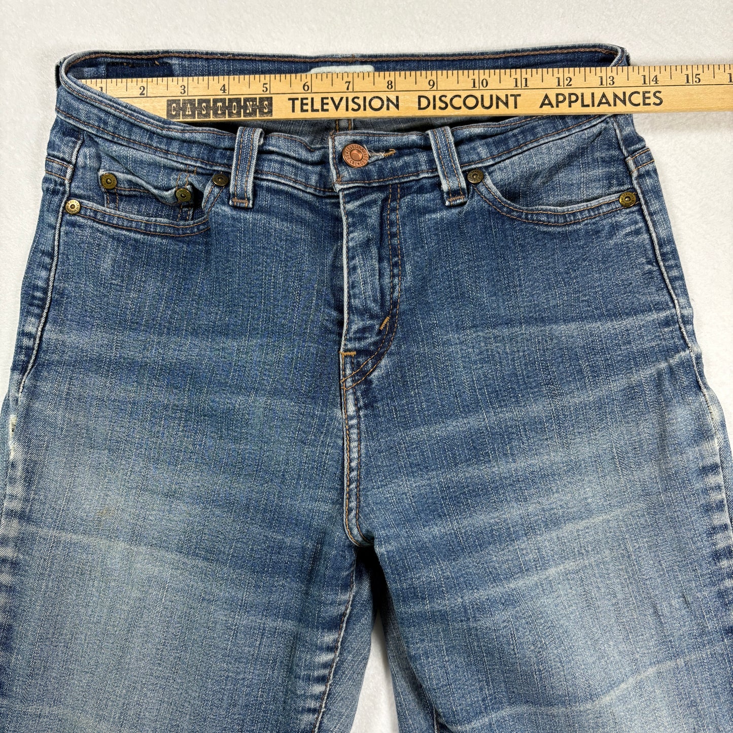 Levis Womens 512 Jeans Size 6S Blue Bootcut Stretch Denim High Rise Y2K Vintage