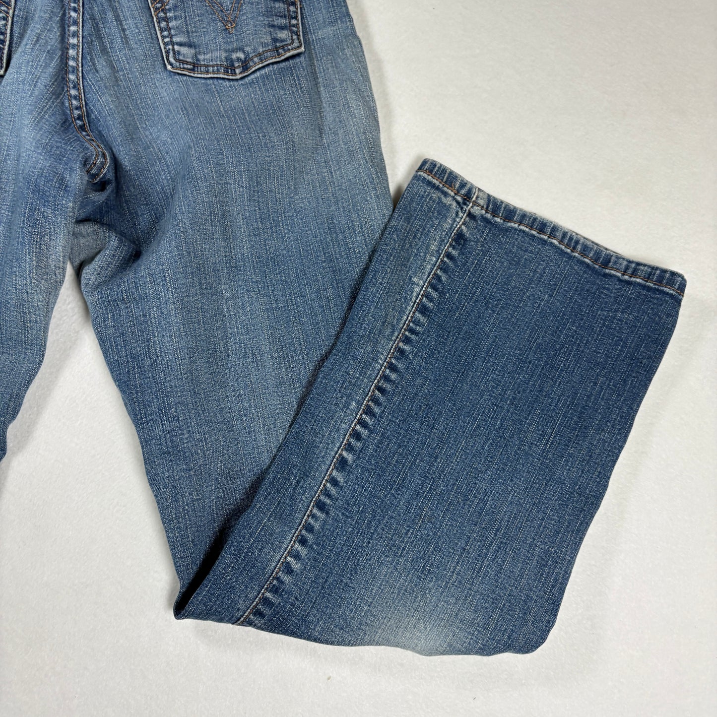 Levis Womens 512 Jeans Size 6S Blue Bootcut Stretch Denim High Rise Y2K Vintage