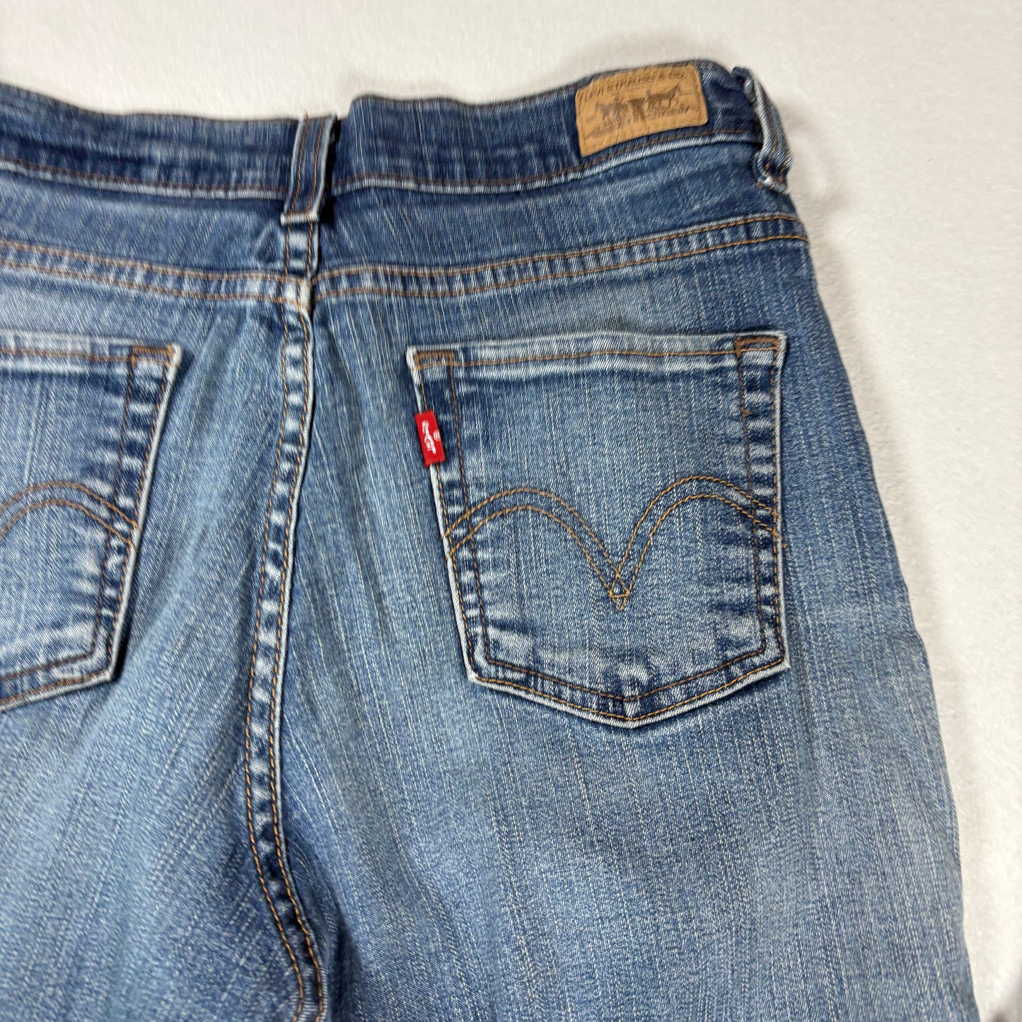 Levis Womens 512 Jeans Size 6S Blue Bootcut Stretch Denim High Rise Y2K Vintage