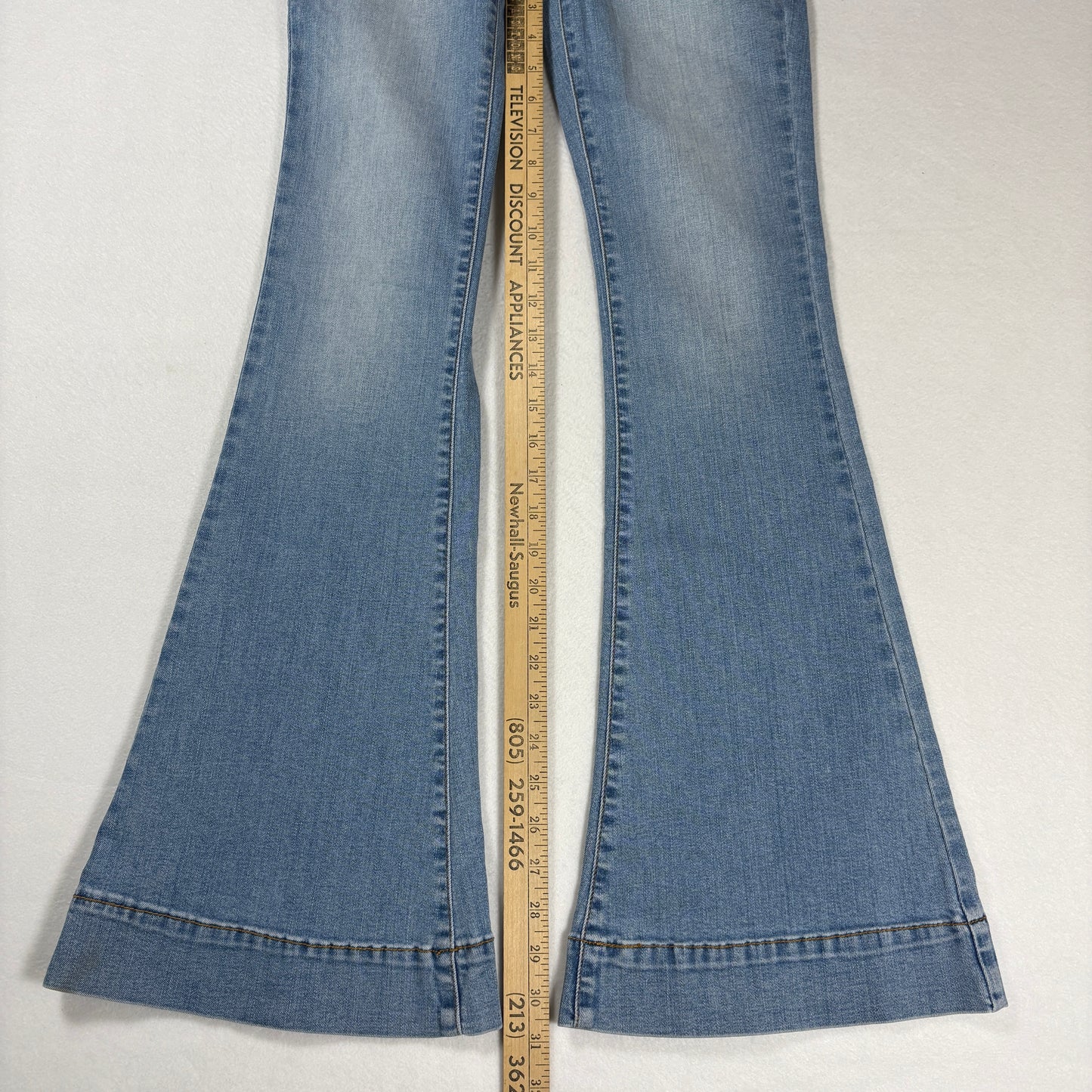 Fashion Nova Womens Jeans Size 3 Light Wash High Rise Flare Bootcut NWT Y2K