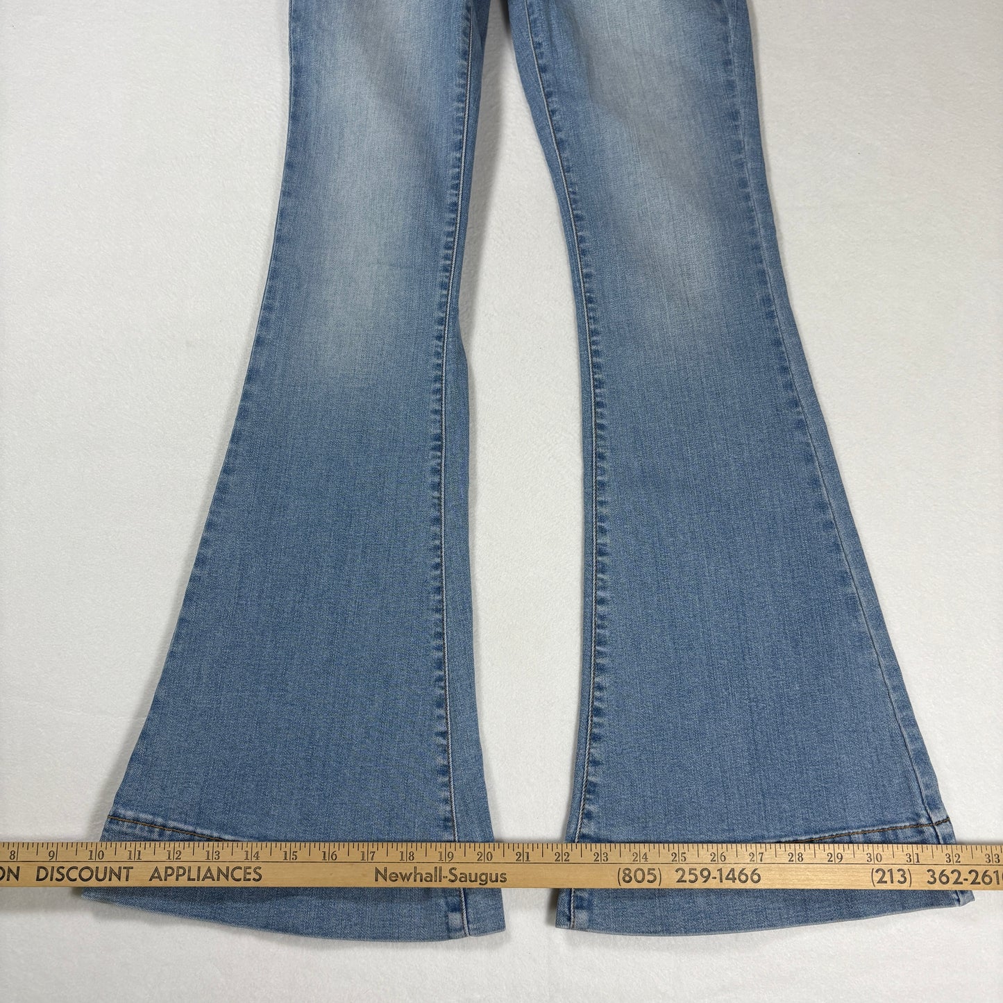 Fashion Nova Womens Jeans Size 3 Light Wash High Rise Flare Bootcut NWT Y2K