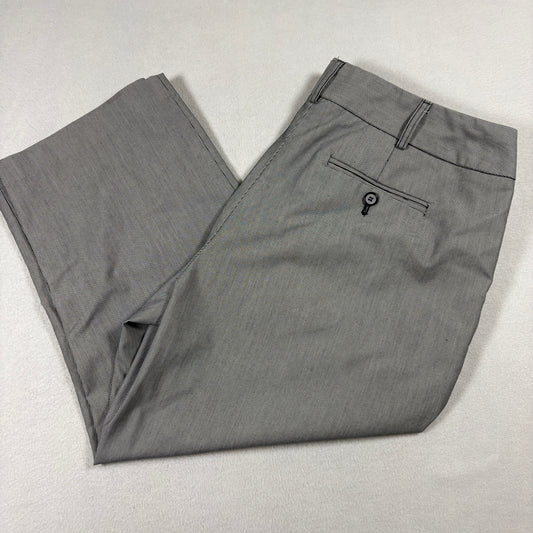 Grace Elements Womens Gray Pinstripe Stretch Cropped Pants Size 14 Y2K Office