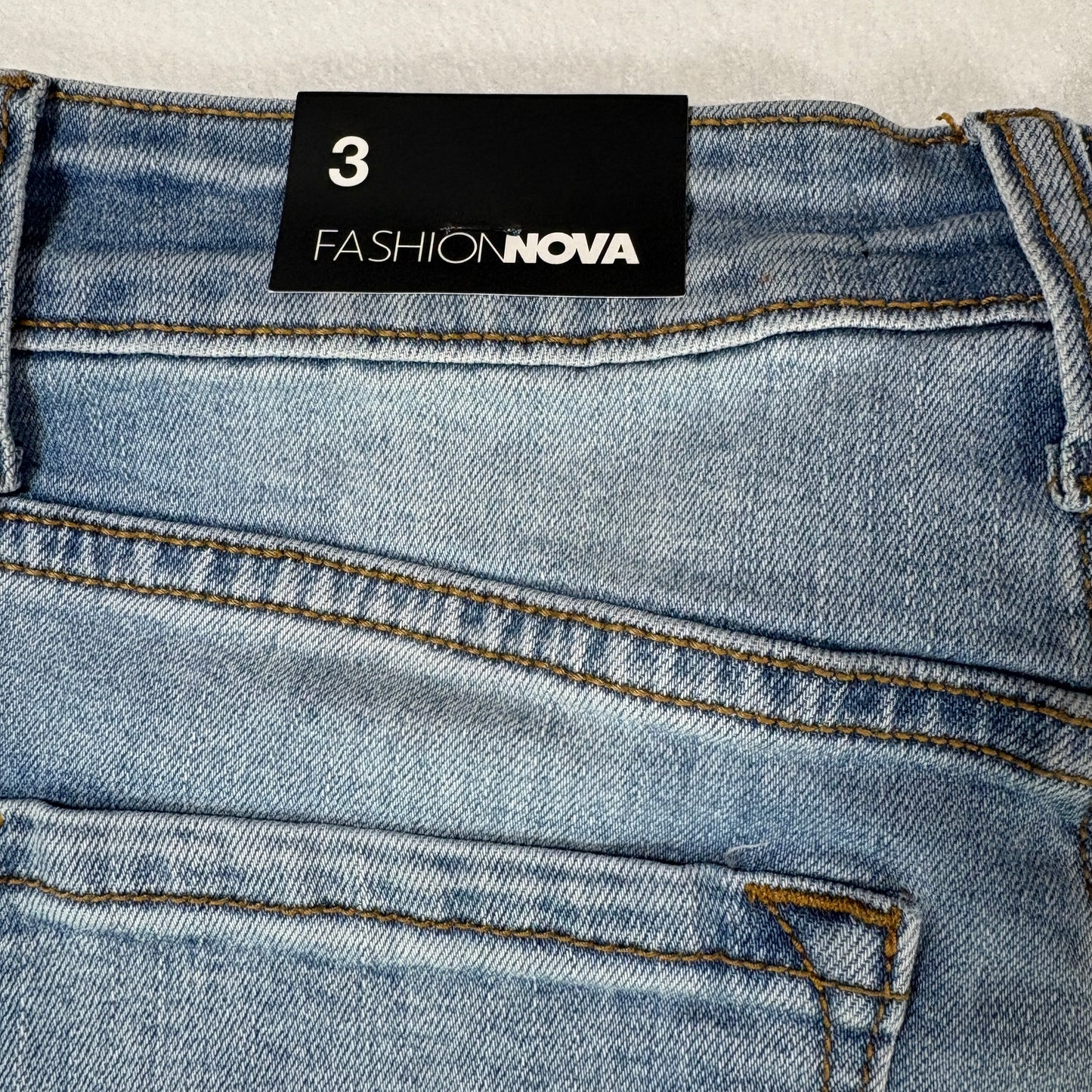 Fashion Nova Womens Jeans Size 3 Light Wash High Rise Flare Bootcut NWT Y2K