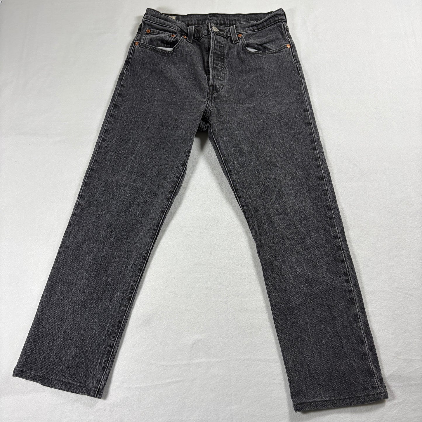 Levis Premium Jeans Mens W28 L28 Black Straight Vintage 90s Denim USA Grunge Fit