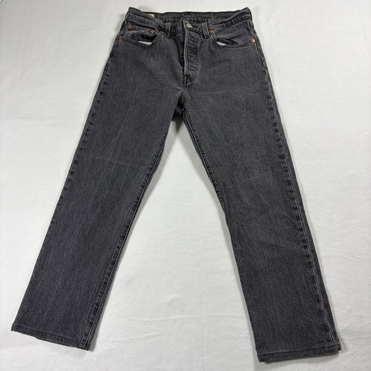 Levis Premium Jeans Mens W28 L28 Black Straight Vintage 90s Denim USA Grunge Fit