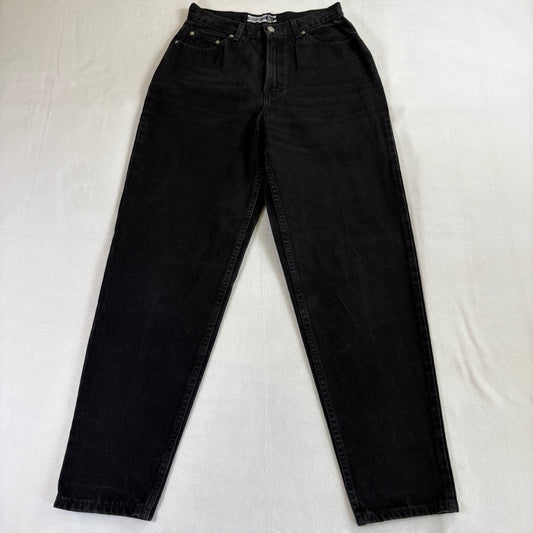 Vintage 90s Reverse Fit Womens 28x30 Black High Rise Jeans Relaxed Mom Fit