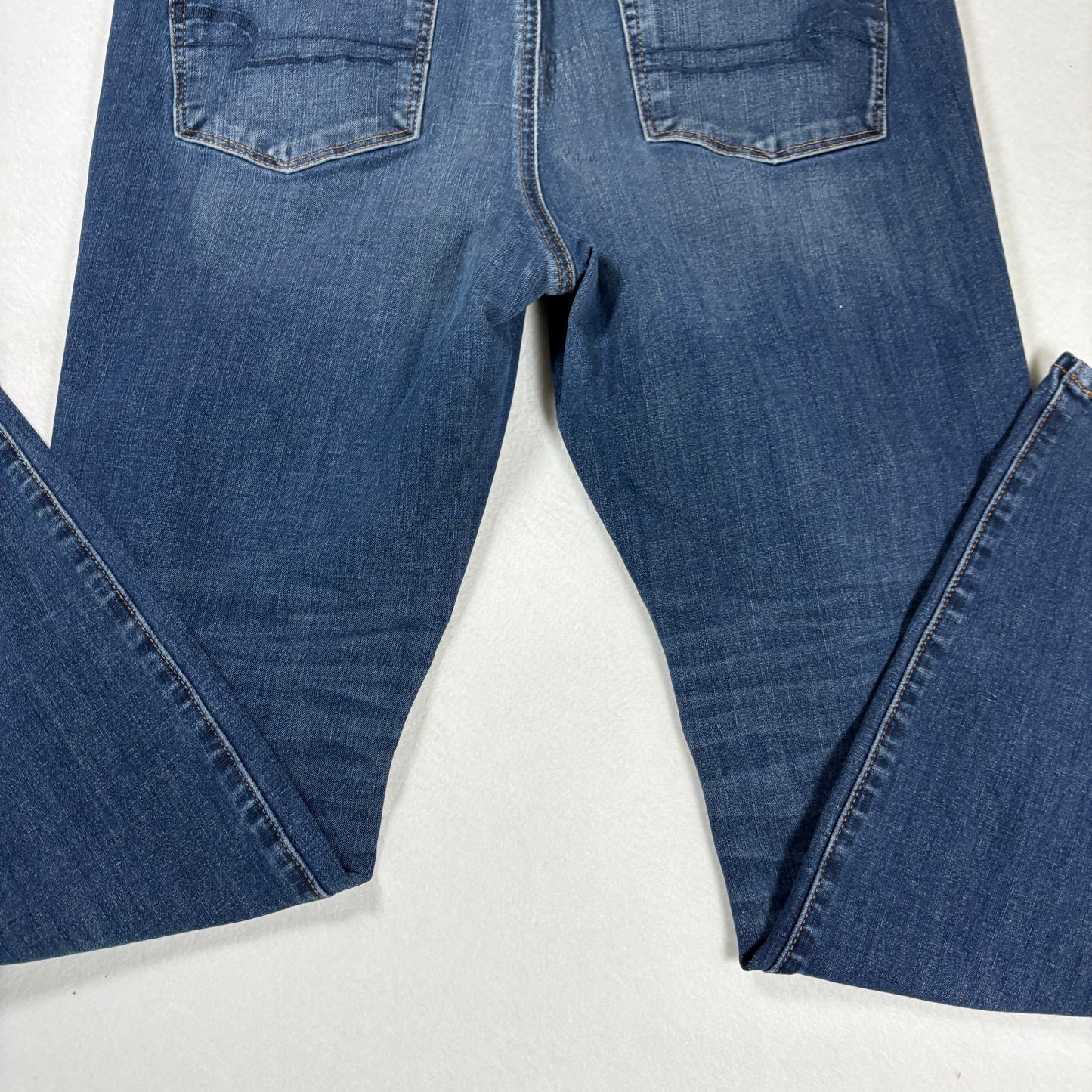 American Eagle Womens Jeans 14R Dark Wash Distressed Ripped Stretch Denim Y2K