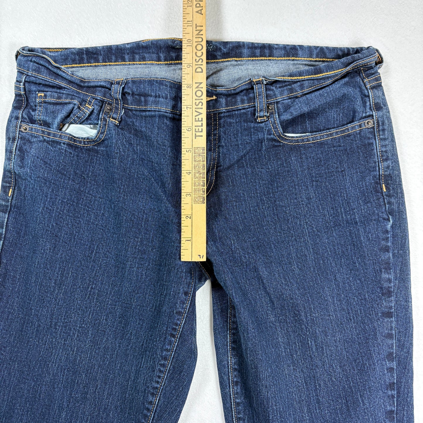 Old Navy Womens Jeans Size 12 Dark Wash Straight Leg Stretch Denim Classic Fit