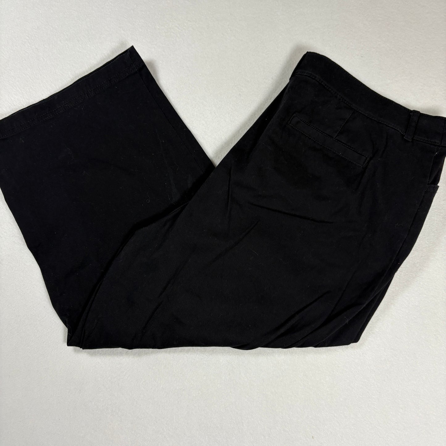 Croft & Barrow Womens Pants Size 12 Black Stretch Cotton Blend Straight Leg