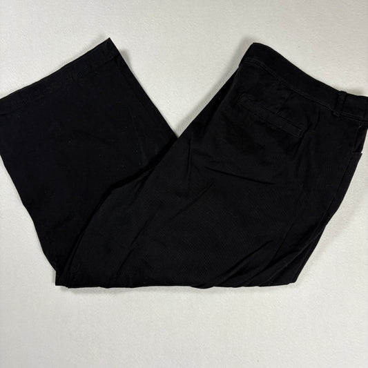 Croft & Barrow Womens Pants Size 12 Black Stretch Cotton Blend Straight Leg