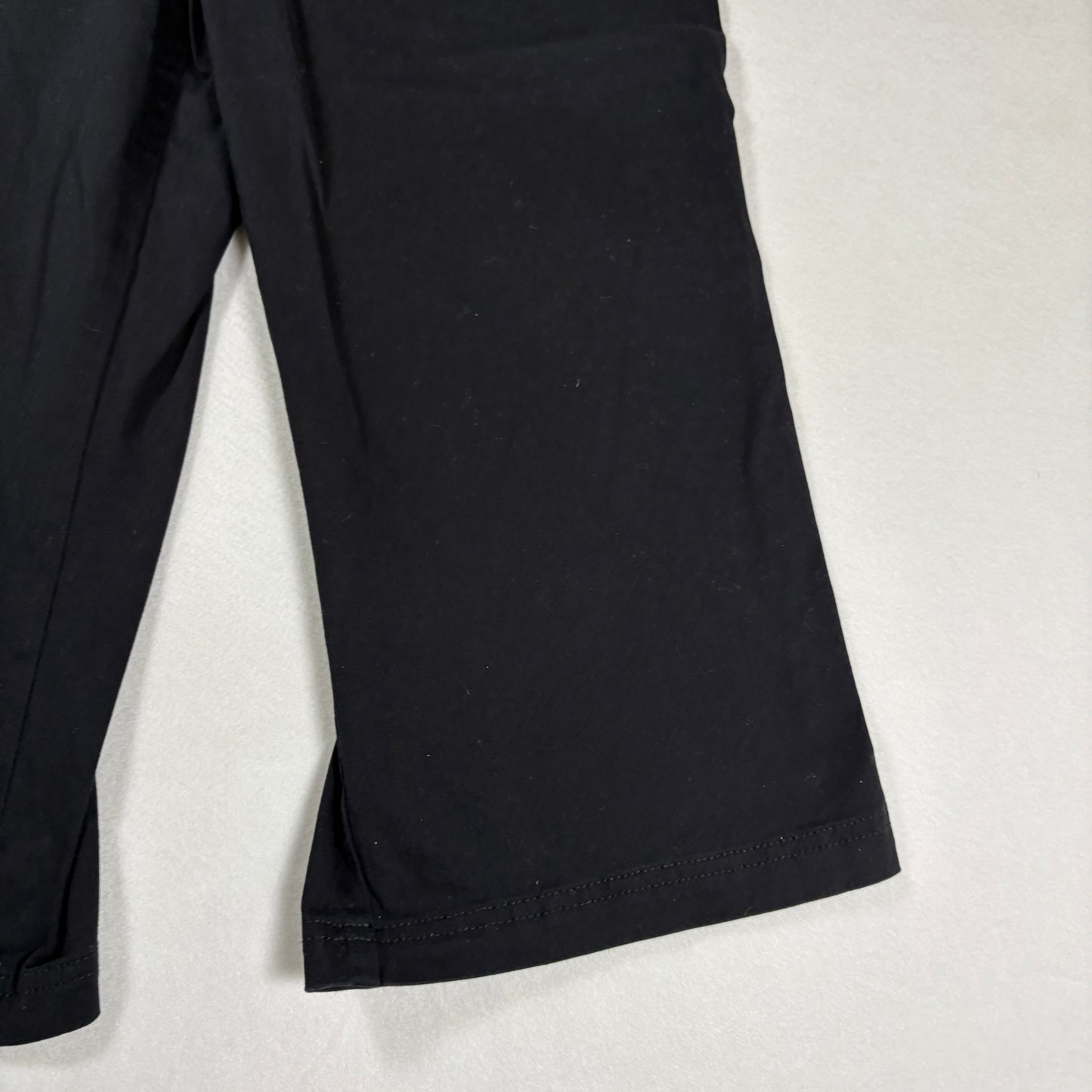 Croft & Barrow Womens Pants Size 12 Black Stretch Cotton Blend Straight Leg