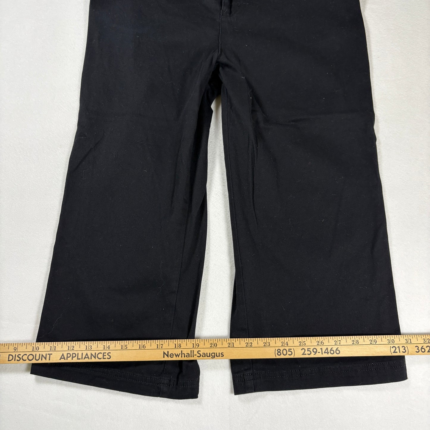 Croft & Barrow Womens Pants Size 12 Black Stretch Cotton Blend Straight Leg