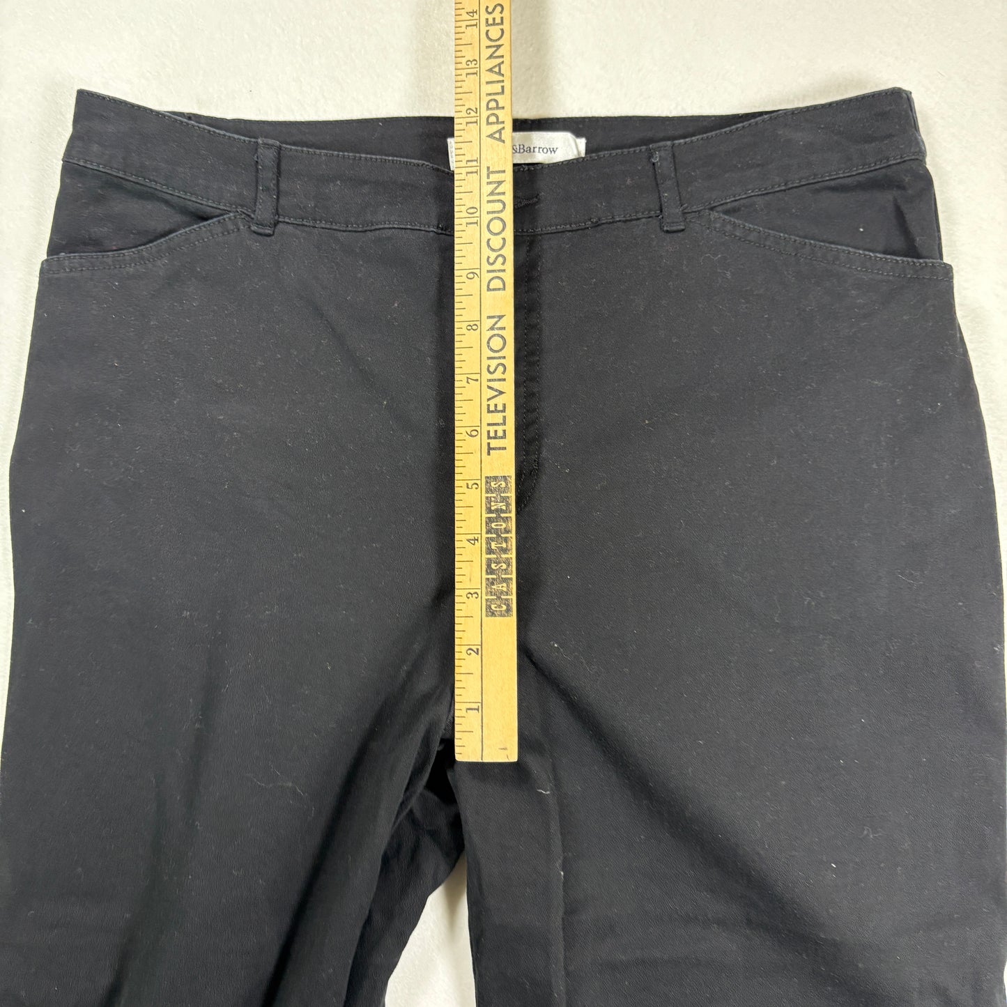 Croft & Barrow Womens Pants Size 12 Black Stretch Cotton Blend Straight Leg