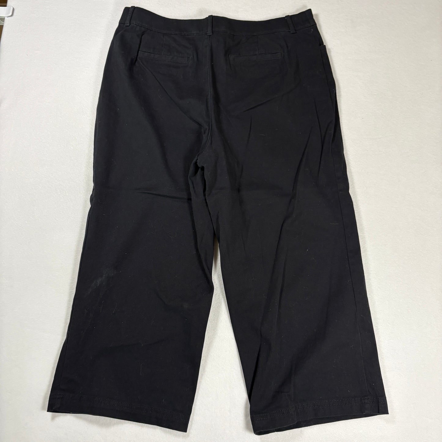 Croft & Barrow Womens Pants Size 12 Black Stretch Cotton Blend Straight Leg